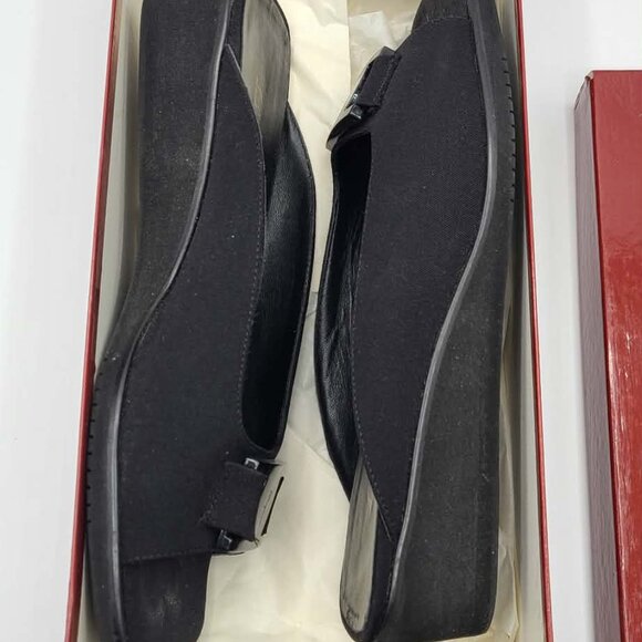 Salvatore Ferragamo Black Microfiber Mules size 8B - Picture 13 of 13
